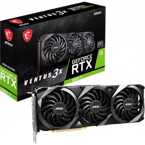 Grafische kaart - MSI - RTX 3060TI VENTUS 3X 8G LHR - (912-V397-239)