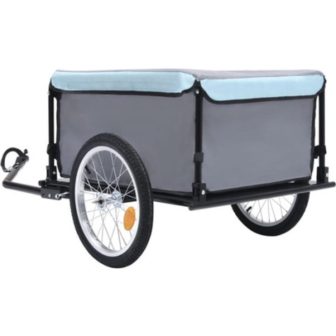 vidaXL-Fietstrailer-65-kg-zwart-en-blauw