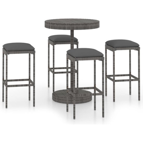 vidaXL-5-delige-Tuinbarset-met-kussens-poly-rattan-grijs