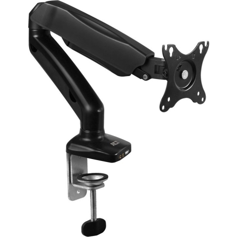 ACT Monitor arm – Gasveer - tot 32" – Draai-, kantel- en zwenkbaar – Incl. USB en audio poorten - AC8311