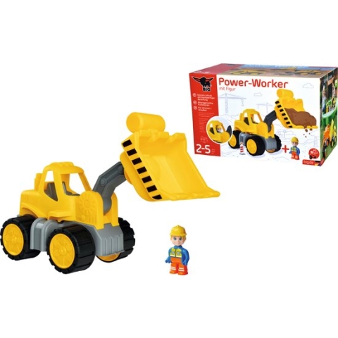BIG Power Worker Wiellader + Figuur - Zandbak - Speelgoedvoertuig