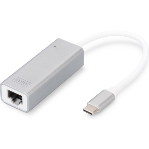 Digitus Netwerk, USB 3.2 Gen 1 (USB 3.0) Adapter [1x USB 3.2 Gen 1 stekker C (USB 3.0) - 1x RJ45-bus] DN-3024 Afgescher