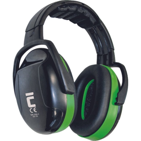 Ear Defender Gehoorkap 26db - Gehoorbeschermers - Zwart Groen