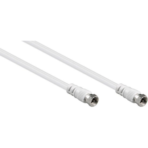 F (m) - F (m) coaxkabel / recht - wit - 1,5 meter