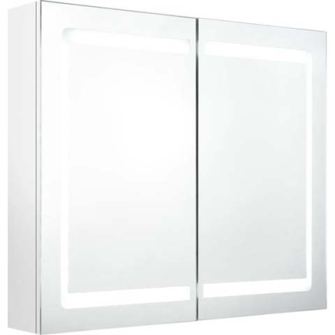 vidaXL-Badkamerkast-met-spiegel-en-LED-80x12x68-cm-glanzend-wit