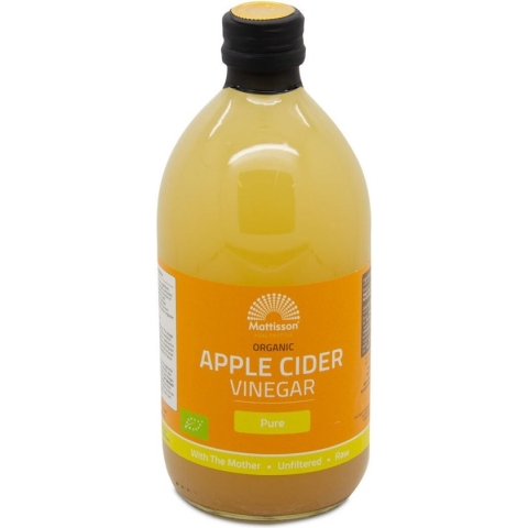 Mattisson - Biologische Apple Cider Vinegar (Appelazijn) - Puur - Vegan & Biologisch Appel Azijn - 500 ml
