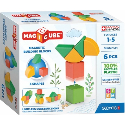 Geomag Magicube 3 Recyclede Vormen Starters Set 6-delig