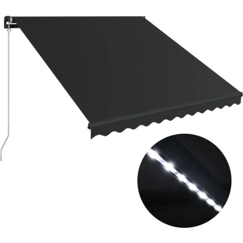 vidaXL-Luifel-handmatig-uittrekbaar-met-LED-300x250-cm-antraciet