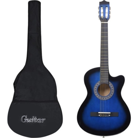 vidaXL-12-delige-Gitaarset-met-6-snaren-western-klassiek-38"-blauw