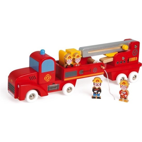 Janod Vrachtwagen - brandweer 4 brandweermannen