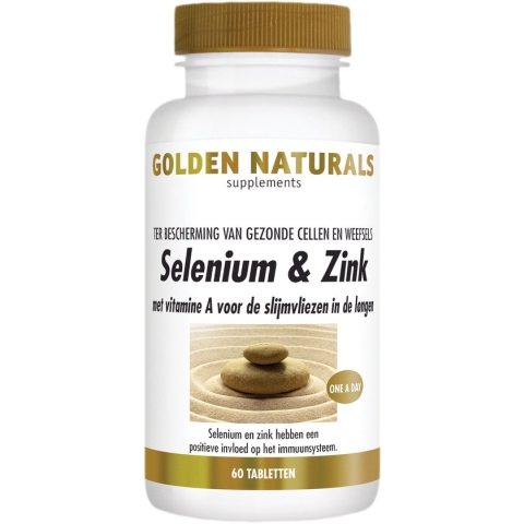 Golden Naturals Selenium & Zink (60 veganistische tabletten)