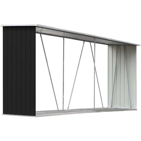 vidaXL-Haardhoutschuur-330x84x152-cm-gegalvaniseerd-staal-antraciet