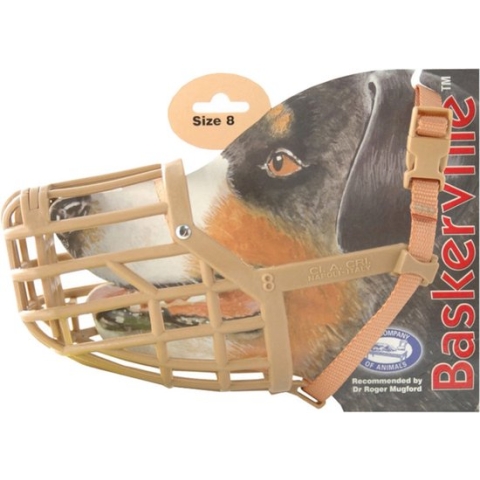 Baskerville Classic Muzzle Muilkorf - Maat 8 - Omtrek 34 cm - Lengte 10 cm