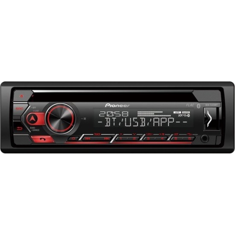 Pioneer DEH-S420BT Autoradio Enkel din Rood-CD Tuner-USB-Bluetooth - 4 x 50 W