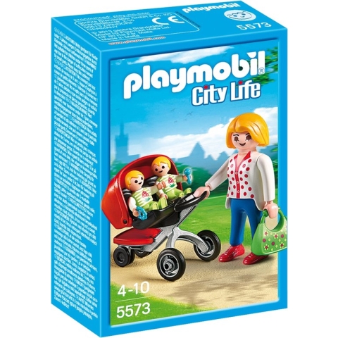 PLAYMOBIL City Life Tweeling kinderwagen - 5573