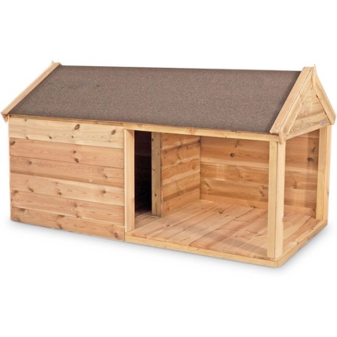 Hondenhok Storm - Hondenhok hout - Hondenhok buiten - Hondenhuis - Hondenkennel - Hondenhok grote honden - Hout in Stijl