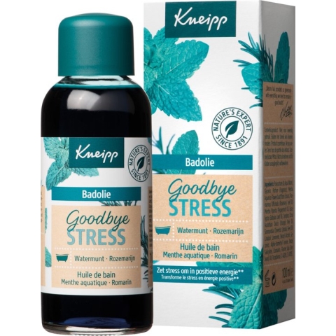 Kneipp Goodbye Stress - Badolie - Watermunt - Rozemarijn - Ontspannend en kalmerend effect - Vegan - 1 st - 100 ml