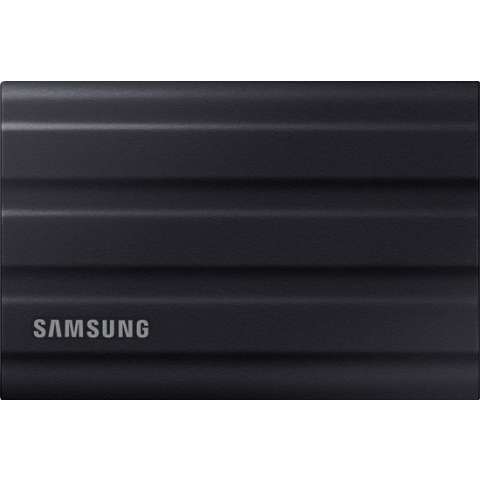 Samsung Portable T7 Shield - Externe SSD - USB C 3.2 - Inclusief USB C en USB A kabel - Geschikt voor iPhone 15 - 1 TB - Zwart