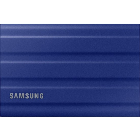 Samsung Portable T7 Shield - Externe SSD - USB C 3.2 - Inclusief USB C en USB A kabel - Geschikt voor iPhone 15 - 1 TB - Blauw