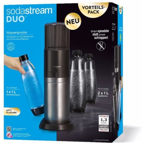 Sodastream DUO MEGAPACK Bruiswatertoestel Zwart