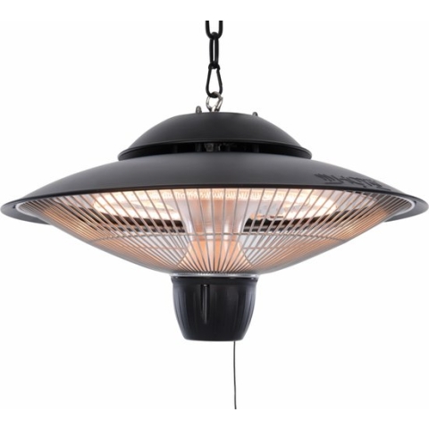 Sunred – Barcelona - Bright lijn - Zwart – Hangend model - Terrasverwarmer - Infraroodstraling - 1500 W - Elektrische heater