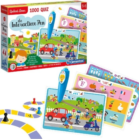 Education Clementoni - Interactieve Pen 1000 Quiz - Met Bordspel - Educatief Speelgoed 3-6 Jaar