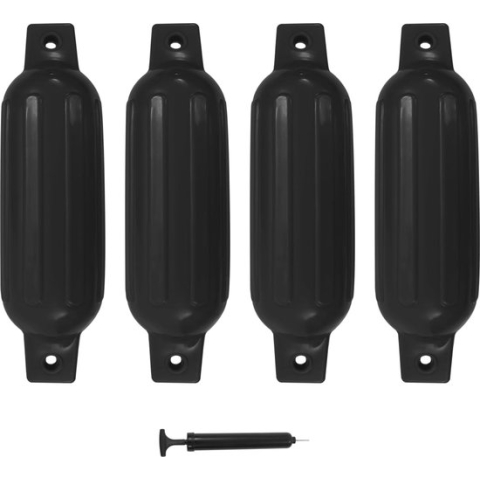 vidaXL-Bootstootkussens-4-st-41x11,5-cm-PVC-zwart