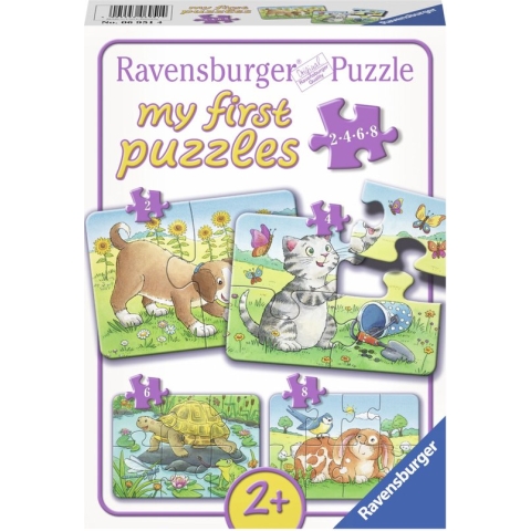 Ravensburger Schattige huisdieren- My First puzzels -2+4+6+8 stukjes - kinderpuzzel