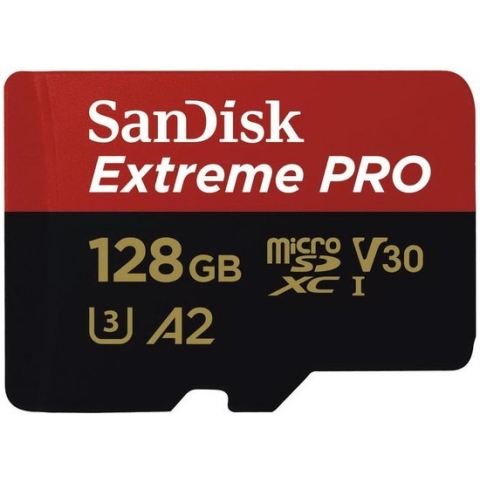 SanDisk Extreme Pro Micro SDXC 128GB - A2 V30 - met adapter