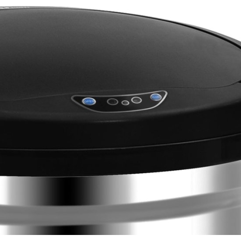 vidaXL-Prullenbak-met-automatische-sensor-30-L-koolstofstaal-zwart