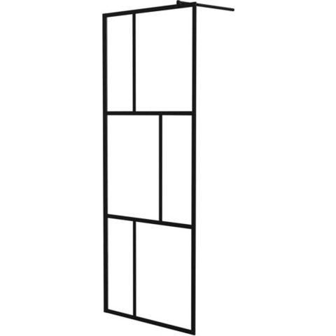 vidaXL-Inloopdouchewand-80x195-cm-gehard-glas-zwart