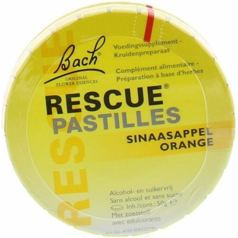 Bach Rescue Remedy Pastilles - 50 gr - sinaasappel - Voedingssupplement