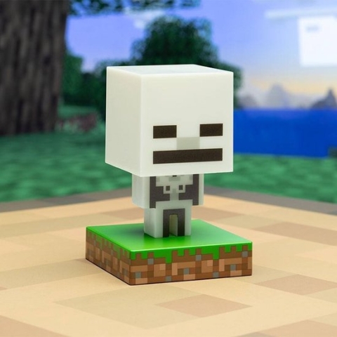 Minecraft - Skeleton Icon Lamp - Tafellamp - Nachtlamp - 10 cm