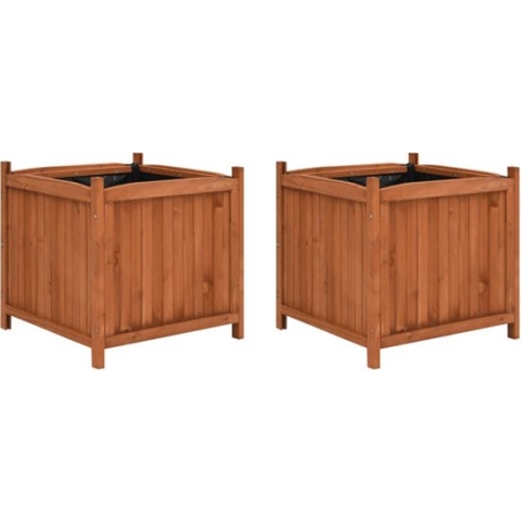 vidaXL-Plantenbakken-verhoogd-2-st-50x50x50-cm-vurenhout