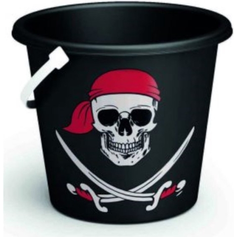 Emmer Piraat 15 cm Zwart/Rood/Wit