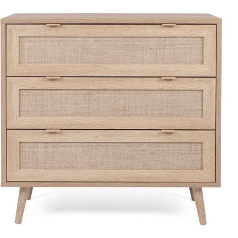 Finori Ladekast Bali 03A sonoma eikenkleurig en rietprint