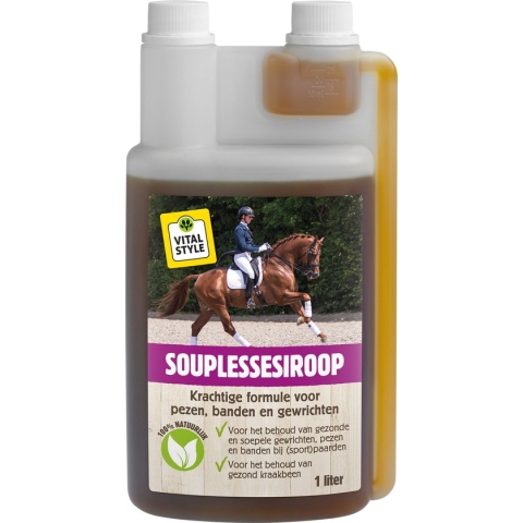 VITALstyle Souplessesiroop - Paarden Supplement - Krachtige Formule Voor Pezen, Banden & Gewrichten - Met o.a. Glucosamine & Hyaluronzuur - 1 L