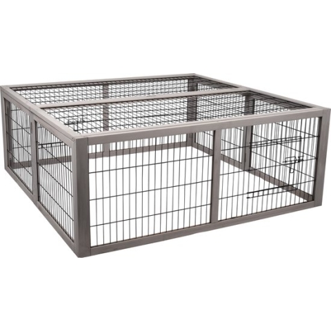 FLAMINGO Konijnenverblijf inklapbaar met 2 deuren Mel 116x112x45 cm