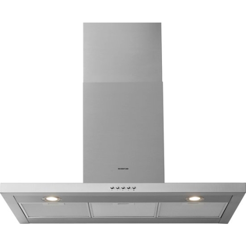 Inventum AKB9005RVS - Wandschouw afzuigkap - 90 cm - 645 m³/h - 3 standen - Energieklasse A - RVS