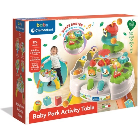 Baby Clementoni - Interactieve Activiteitentafel - Activity Center - Speeltafel - met Blokken, Ballen en Glijbaan - 10-36 maanden