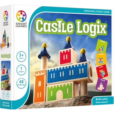 SmartGames - Castle Logix - Houten kleuterspel - ruimtelijk inzicht