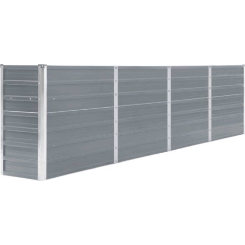 vidaXL-Plantenbak-verhoogd-320x40x77-cm-gegalvaniseerd-staal-grijs