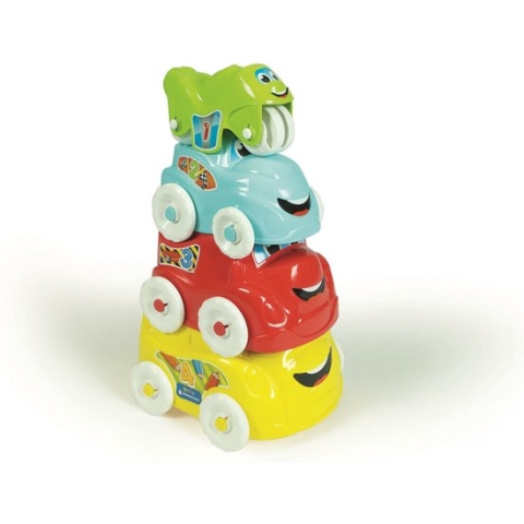 Baby Clementoni - Fun Vehicles - Speelgoed Auto - Verschillende Voertuigen - 3 Auto’s en 1 Motor - 1-3 jaar