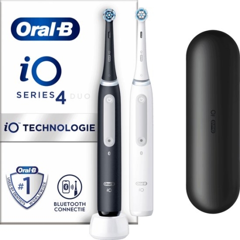 Oral-B iO 4N - Black & White - Elektrische Tandenborstels - Ontworpen Door Braun