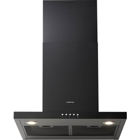 Inventum AKB6005ZWA - Wandschouw afzuigkap - 60 cm - 645 m³/h - 3 standen - Energieklasse A - Zwart