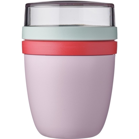 Mepal Lunchpot – 500 ml + 120 ml – Yoghurt en Muesli beker to go – Ellipse – Strawberry vibe