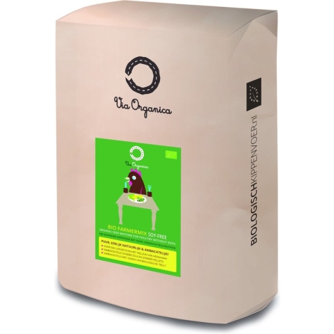 Via Organica Bio Farmermix - Sojavrij - Kippenvoer - 12.5 kg
