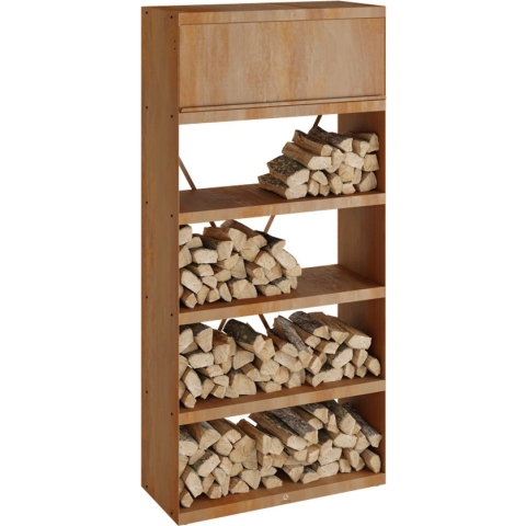 OFYR Wood Storage 100 - Ofyr - Staal - Bruin