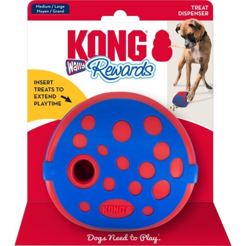 Kong Rewards Wally Blauw / Rood 12,5X12,5X12,5 CM