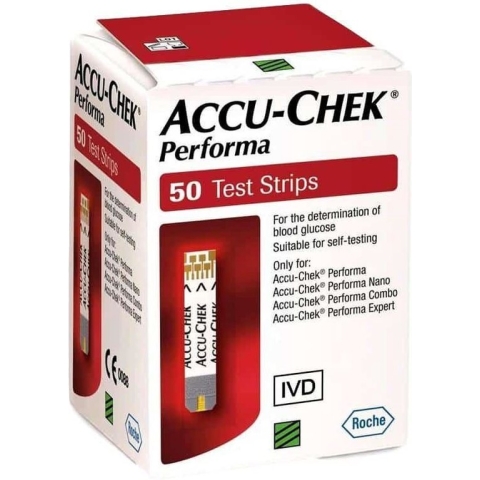 Accu-Chek Performa Teststrips Accu chek - Het testen duurt 5 seconden - Hoeveelheid bloed 0.6µl